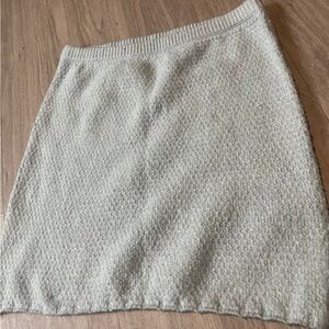 Free People Ivory Textured Pencil Skirt